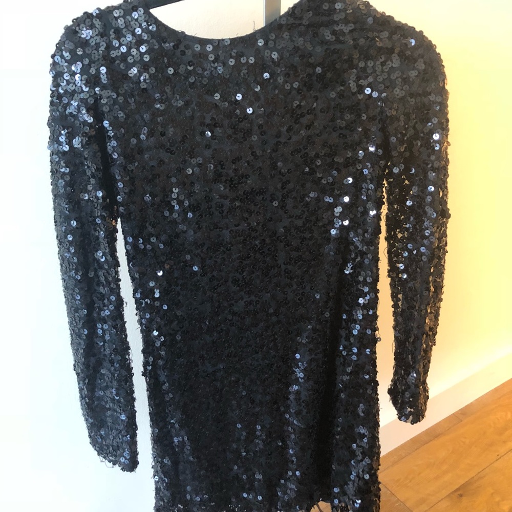 Black DKNY sequin party dress